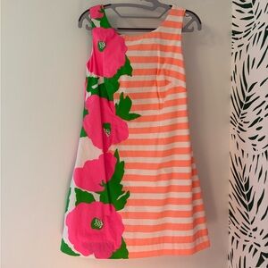 Lilly Pulitzer Orange One Shoulder Sleeveless Sundress